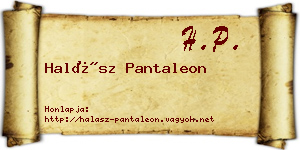 Halász Pantaleon névjegykártya